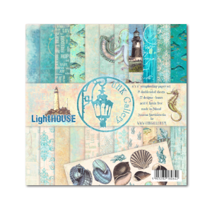 	 LightHOUSE - mały zestaw papierów do scrapbookingu 6' (15x15cm)