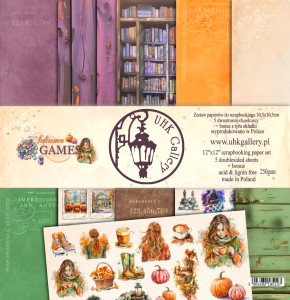 	 Autumn Games - zestaw papierów do scrapbookingu