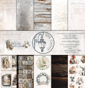 WHITE WHISPERS - zestaw papierów do scrapbookingu