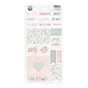 Arkusz naklejek tekturkowych Let your creativity bloom 01, 10,5 x 22cm